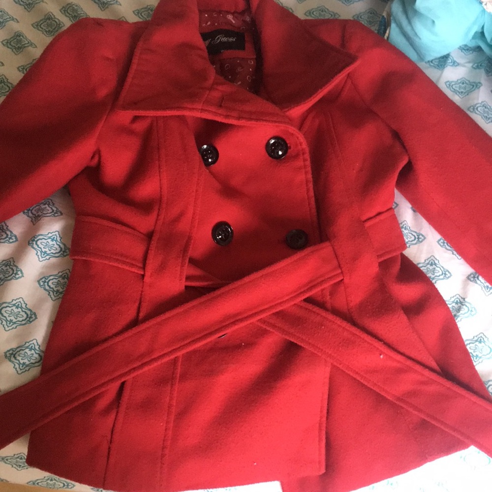 Guess red coat